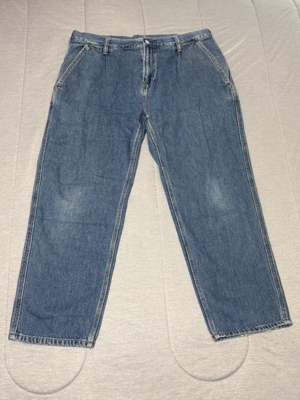 VTG Y2k Carhartt WIP Abbot Pant Men's size 32 Blue Denim jeans 100% Cotton